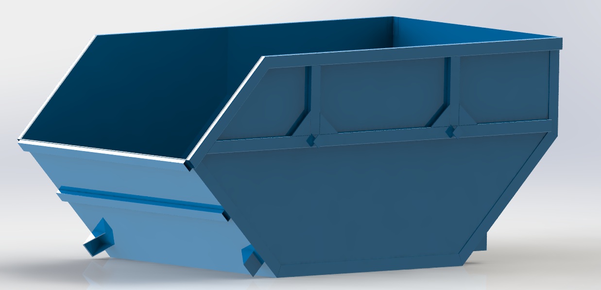 Металлический контейнер-бункер 5 м3/ 8 м3/ 10м3 для сбора ТБО » Купить .